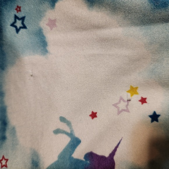 Cuddl Duds Girls Pajama Set Size M Blue Unicorn Long Sleeve & Pants - Picture 7 of 7